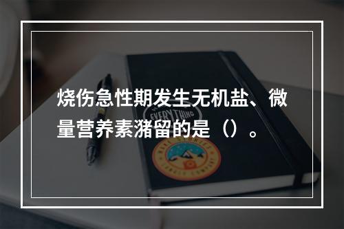 烧伤急性期发生无机盐、微量营养素潴留的是（）。