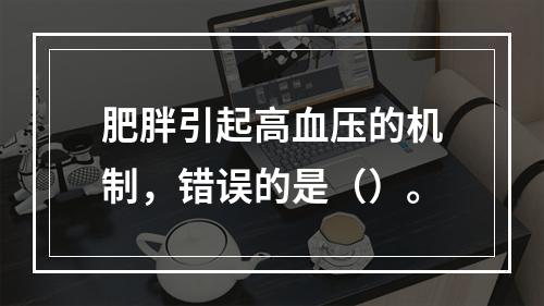 肥胖引起高血压的机制，错误的是（）。