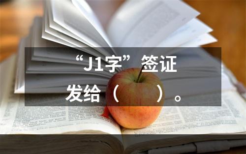 “J1字”签证发给（　　）。