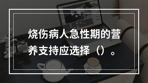 烧伤病人急性期的营养支持应选择（）。