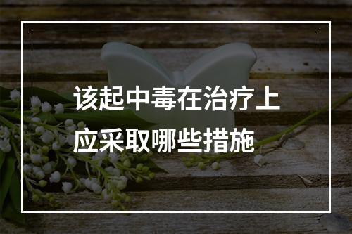 该起中毒在治疗上应采取哪些措施