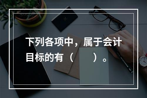 下列各项中，属于会计目标的有（　　）。