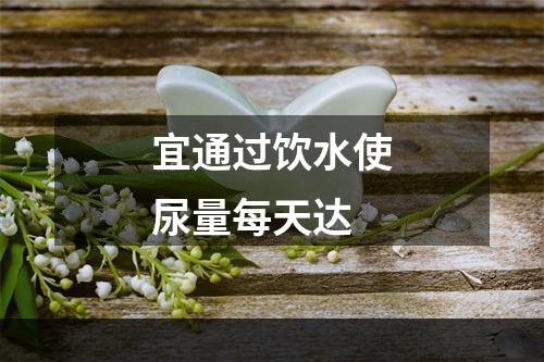 宜通过饮水使尿量每天达