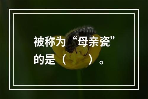 被称为“母亲瓷”的是（　　）。