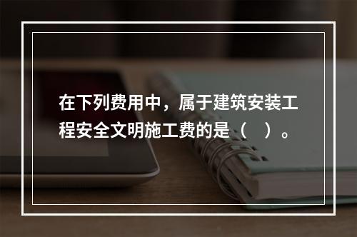 在下列费用中，属于建筑安装工程安全文明施工费的是（　）。