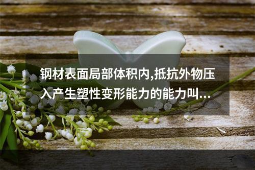 钢材表面局部体积内,抵抗外物压入产生塑性变形能力的能力叫（）