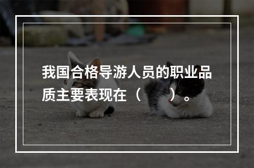 我国合格导游人员的职业品质主要表现在（　　）。