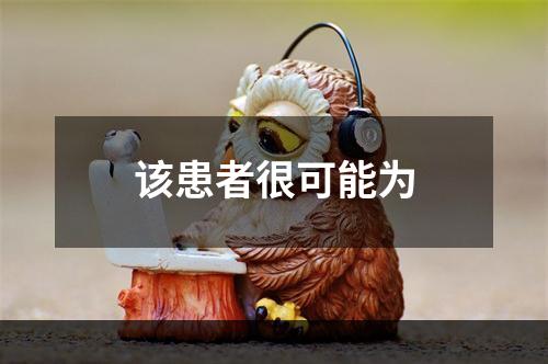 该患者很可能为