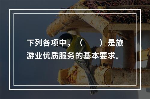 下列各项中，（　　）是旅游业优质服务的基本要求。