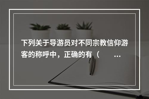 下列关于导游员对不同宗教信仰游客的称呼中，正确的有（　　）