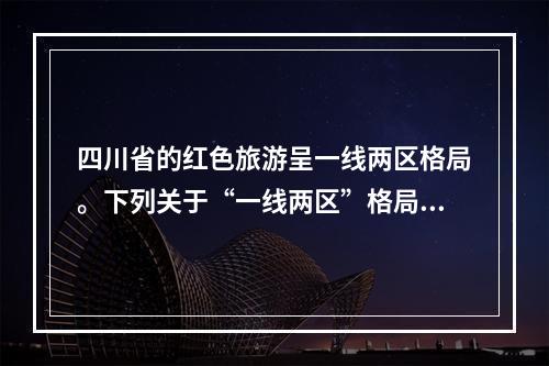 四川省的红色旅游呈一线两区格局。下列关于“一线两区”格局的