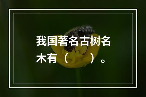 我国著名古树名木有（　　）。