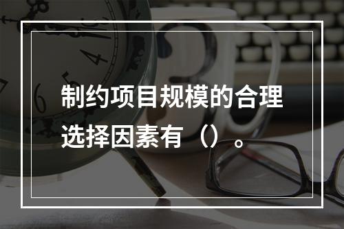 制约项目规模的合理选择因素有（）。