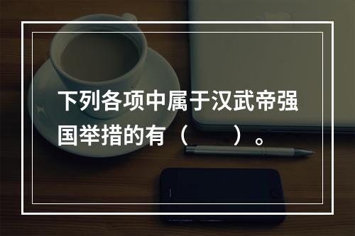 下列各项中属于汉武帝强国举措的有（　　）。