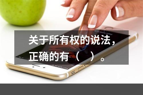 关于所有权的说法，正确的有（　）。