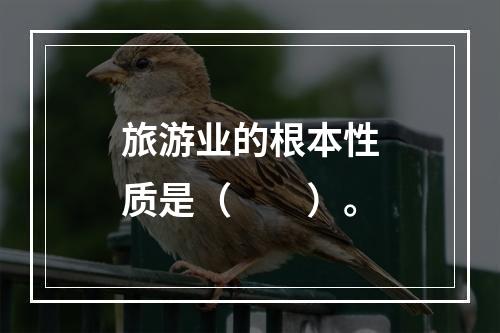 旅游业的根本性质是（　　）。