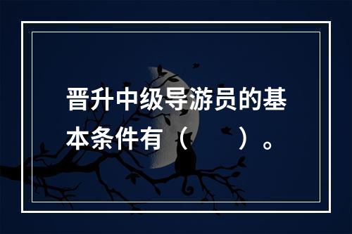 晋升中级导游员的基本条件有（　　）。