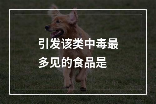 引发该类中毒最多见的食品是