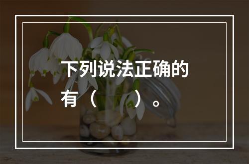 下列说法正确的有（　　）。