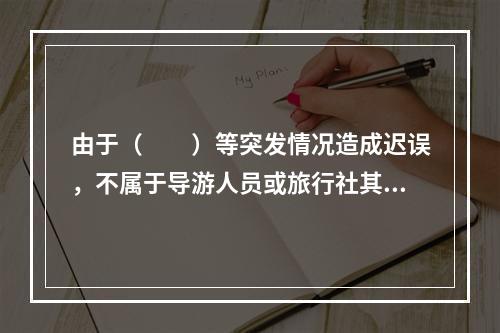 由于（　　）等突发情况造成迟误，不属于导游人员或旅行社其他