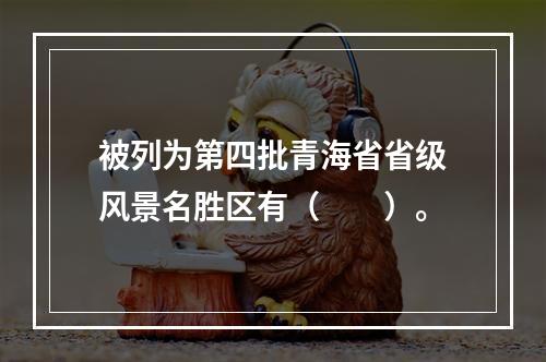 被列为第四批青海省省级风景名胜区有（　　）。