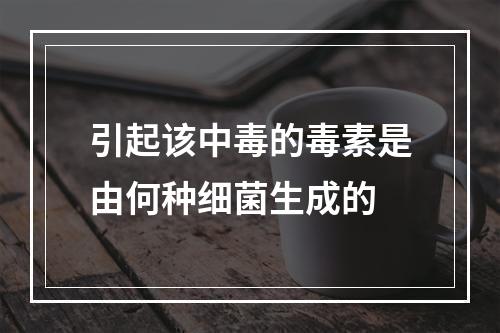 引起该中毒的毒素是由何种细菌生成的