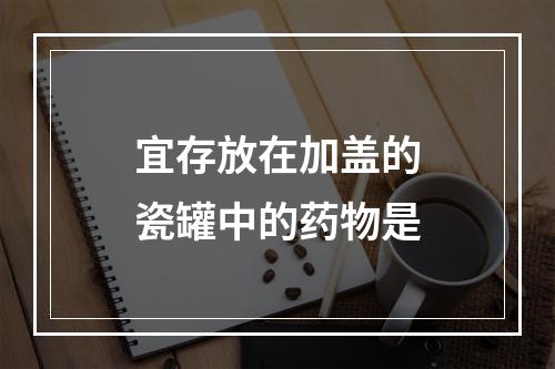 宜存放在加盖的瓷罐中的药物是