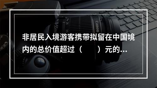 非居民入境游客携带拟留在中国境内的总价值超过（　　）元的自