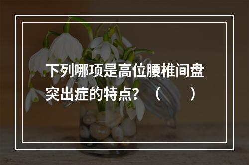 下列哪项是高位腰椎间盘突出症的特点？（　　）