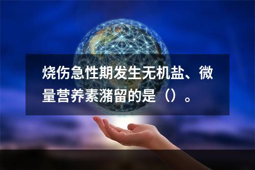 烧伤急性期发生无机盐、微量营养素潴留的是（）。