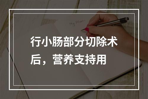 行小肠部分切除术后，营养支持用