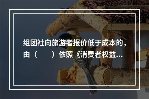 组团社向旅游者报价低于成本的，由（　　）依照《消费者权益保