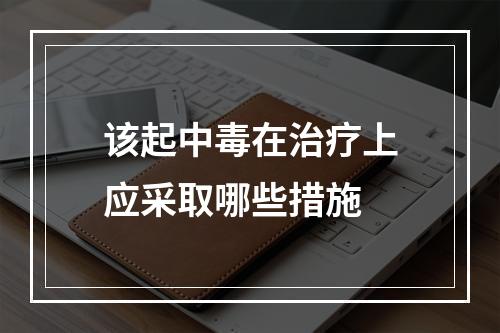 该起中毒在治疗上应采取哪些措施