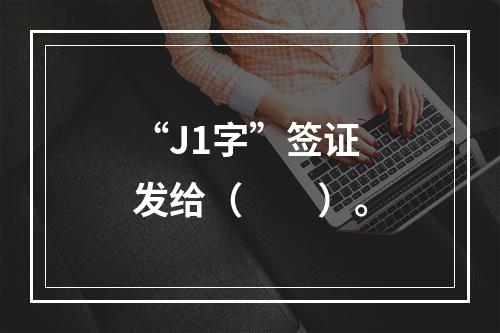 “J1字”签证发给（　　）。