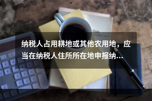 纳税人占用耕地或其他农用地，应当在纳税人住所所在地申报纳税。