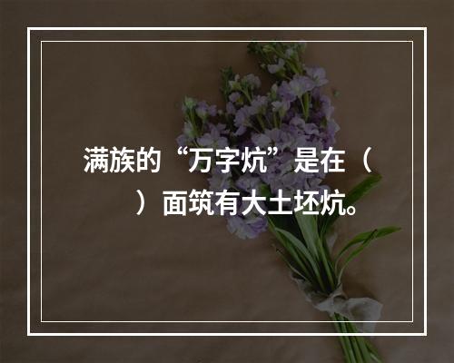 满族的“万字炕”是在（　　）面筑有大土坯炕。