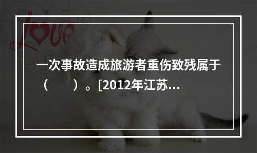 一次事故造成旅游者重伤致残属于（　　）。[2012年江苏真题