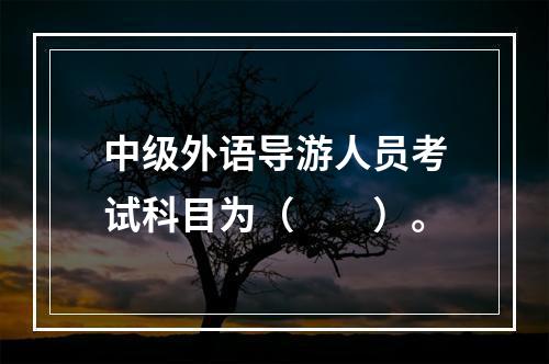 中级外语导游人员考试科目为（　　）。