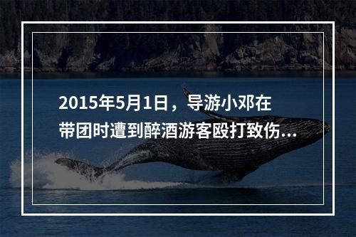 2015年5月1日，导游小邓在带团时遭到醉酒游客殴打致伤。