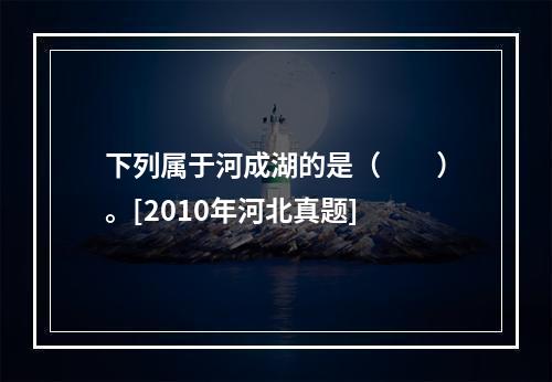 下列属于河成湖的是（　　）。[2010年河北真题]