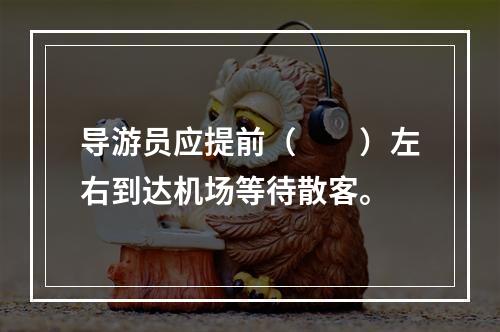 导游员应提前（　　）左右到达机场等待散客。