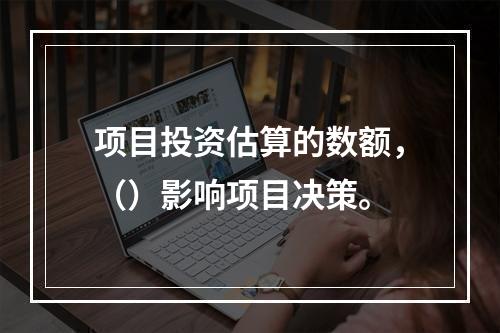 项目投资估算的数额，（）影响项目决策。