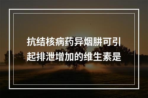 抗结核病药异烟肼可引起排泄增加的维生素是