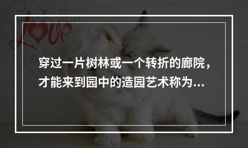 穿过一片树林或一个转折的廊院，才能来到园中的造园艺术称为（