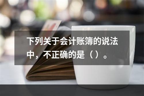 下列关于会计账簿的说法中，不正确的是（ ）。