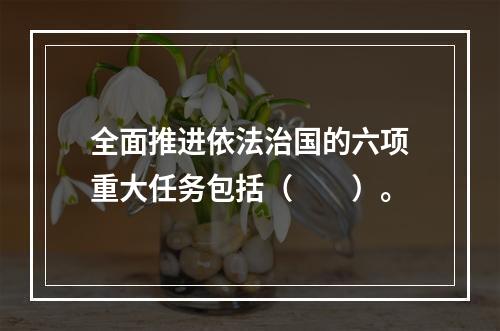 全面推进依法治国的六项重大任务包括（　　）。