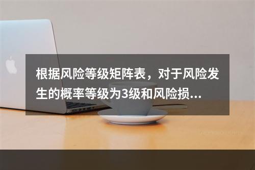 根据风险等级矩阵表，对于风险发生的概率等级为3级和风险损失等