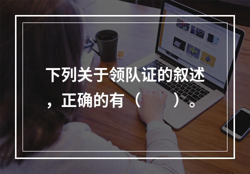 下列关于领队证的叙述，正确的有（　　）。