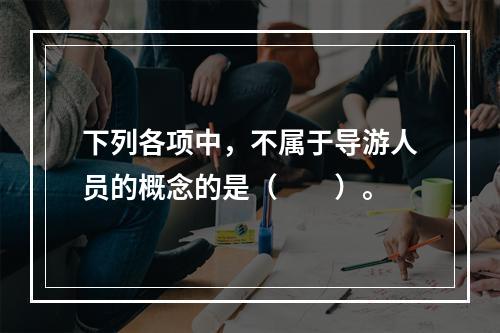 下列各项中，不属于导游人员的概念的是（　　）。