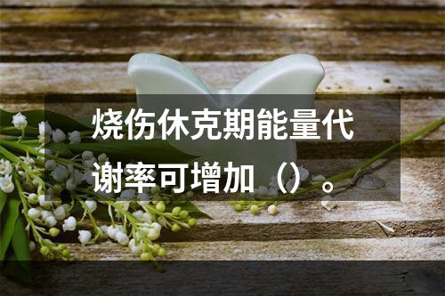 烧伤休克期能量代谢率可增加（）。